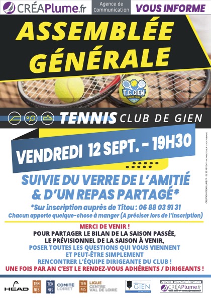 Inscriptions Tennis Club de Gien